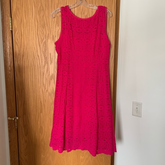 Hot pink. Apt 9. size M lace dress - Picture 1 of 4